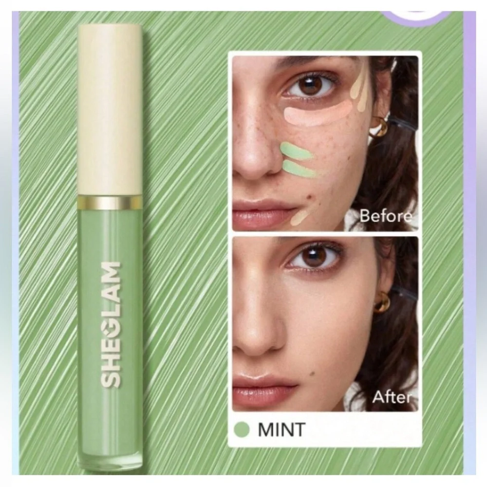 New! SHEGLAM Magic Color Correcting Concealer-Green Corrector Liquid - Picture 2 of 2